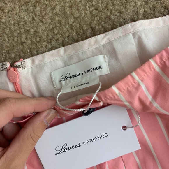 Lovers + Friends white pink striped skirt - Picture 4 of 4